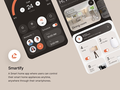 Smartify - Smart Home App Motion Exploration after effects animation app branding clean design home layout mobile motion principle prototype responsive smart home transitions ui ui motion ux