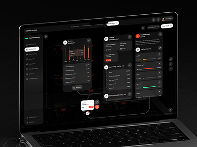 AppDynamics Dashboard Interface ai app crm dashboard design interface product saas ui ux web