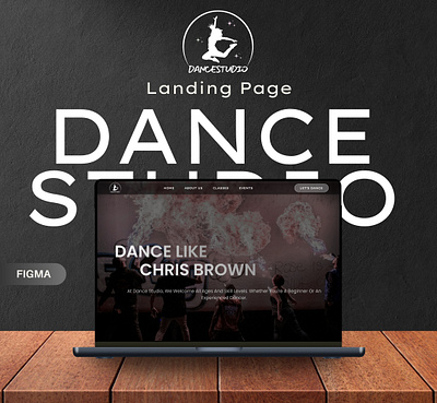 Dance Studio Landing Page about us classes contact us dance dancer figma home landing page mockups studio website website design