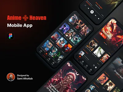 Anime Heaven - UX/UI Mobile app anime figma mobile application ui user experience ux uxui