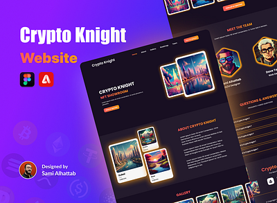 NFT Website - Crypto Knight adobe adobe firefly ai animation buy crypto crypto currency generate images nft sell ui ux website