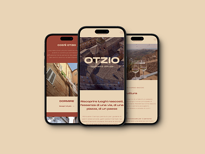 Otzio - Ospitalità diffusa figma design project responsive ui design