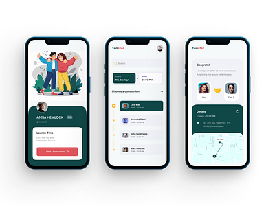 Tenster App UI Design app app desing app interface app ui deep green design green illustration interface interface design minimal ui ui design user interface ux ux design