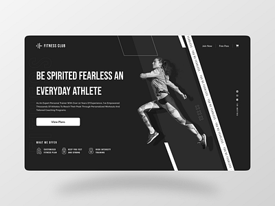 Empowering Athletes – Fitness Club Landing Page Design athlete empowerment fitness web design high intensity training landing page design minimalist ui user engagement ux design web design inspiration