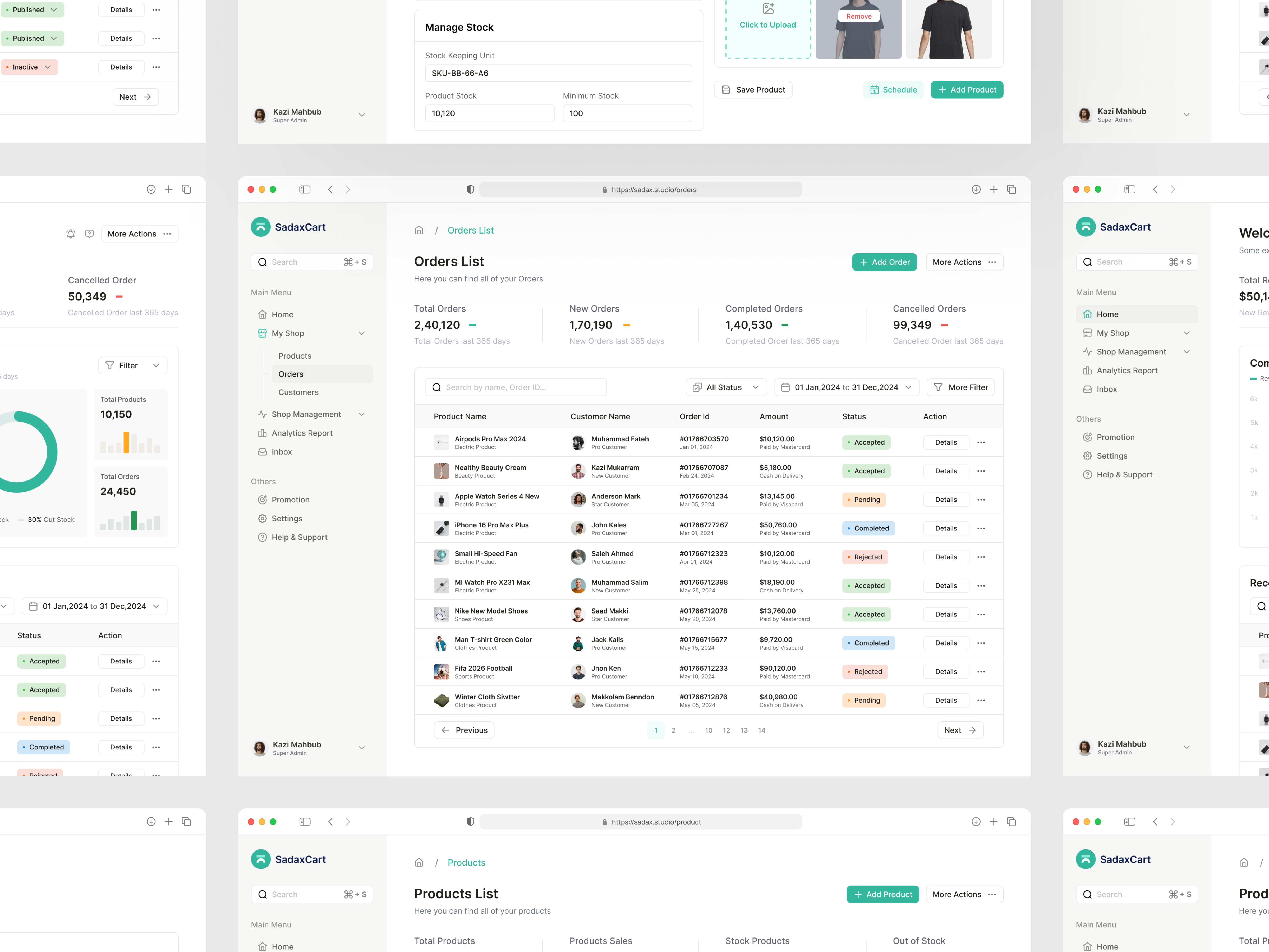 Example of Saa S Dashboard Or Crm UI/UX Design 