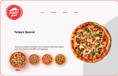 Pizza Hut UI Website Design 3d branding graphic design ui