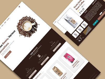 Coffee Shop UI Design graphic design ui uidesign uiuxdesing