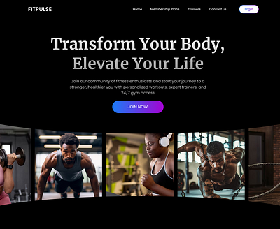 FITNESS LANDING PAGE ui