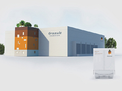 Granule, fertilizers, warehouse, 2019 branding exteriors fertilizers identity signance