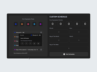 Cron Schedule Screen clean cron cron schedule design ui uiux ux