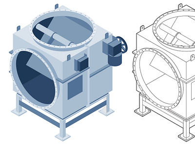 Technical Isometric Illustrations of Dampers coal illustration illustrations isometric isometric illustration isometric illustrations power plant powerplant technical drawing technical drawings technical illustration technical illustrations vector vector illustration vector illustrations