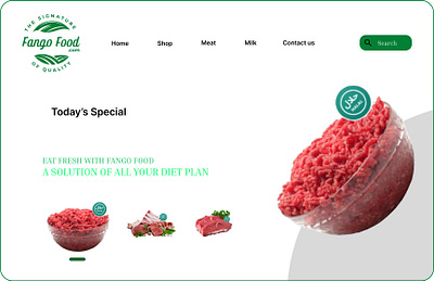 Quality Food UI Design 3d branding graphic design ui