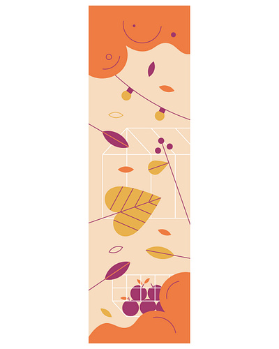 Autumn apples autumn bookmark leafs trees