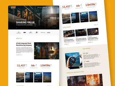 Steel Manufacturing latest ui trending ui ui website design