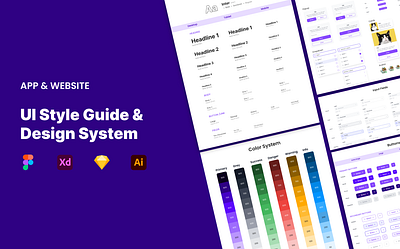 UI Style Guide & Design System for App & Web branding design system style guide ui design system ui kit ui style guide us design ux design