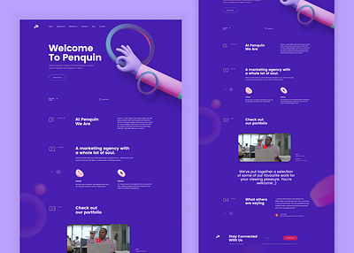 Website landing page concept for design company design landing page ui ux