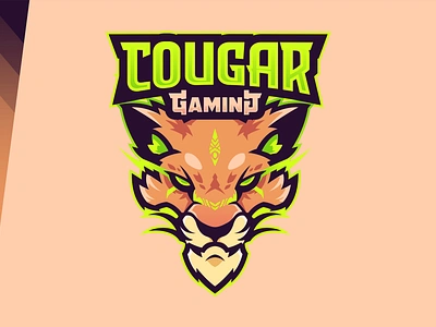 Cougar Gaming beast cougar esport gaming graphic design logo mascot logo vector