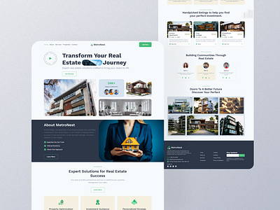 🏡 MetroNest - Real Estate Website Design 🏙️ ui