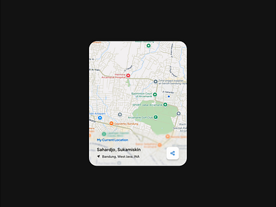 Map Component animation app component glassmorphism interaction location map mobile ui website