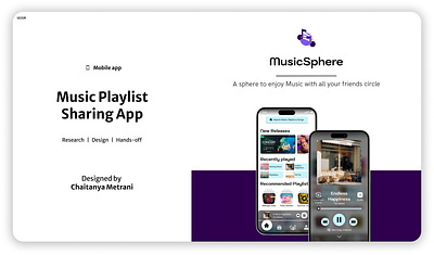 MusicSphere - A Music Playlist Sharing App app design ui ux