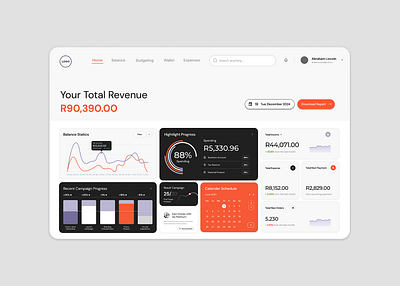 Finance Dashboard UX Concept dashboard design ui ux