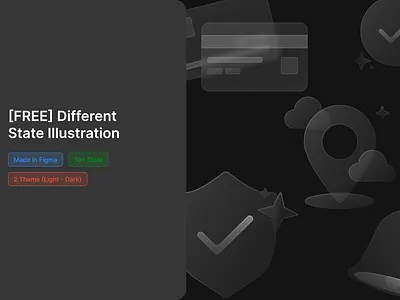 Different State Illustration - Illustration Kit confirmation design empty state figma illustration freebies glassmorphism icons illustration illustration kit mobile app ui vector