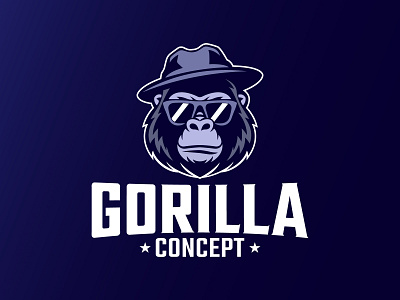 Gorilla logo brandidentity branding design elegant gorilla graphic design illustration logo mascot ui ux vector