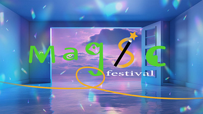 magic festival post and card branding graphic design logo