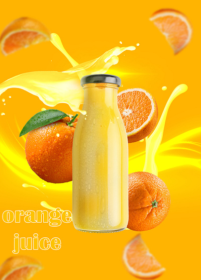 orange juice design advertising branding graphic design logo