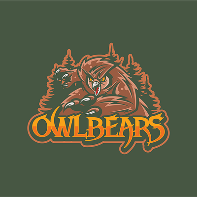 Owlbears - D&D branding design ice hockey illustration logo logos sports sports branding vector