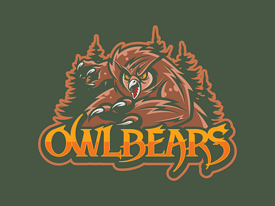 Owlbears - D&D branding design ice hockey illustration logo logos sports sports branding vector