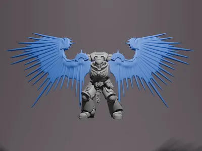 Marine wings for 3d printing 3d 3d art 3d model 3d printing 3d sculpting blender warhammer