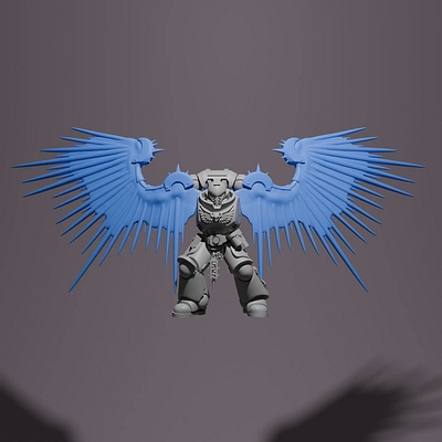 Marine wings for 3d printing 3d 3d art 3d model 3d printing 3d sculpting blender warhammer