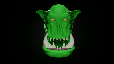 Ork head, 3d sculpt made in Blender 3d 3d art 3d model 3d printing 3d sculpting blender design warhammer