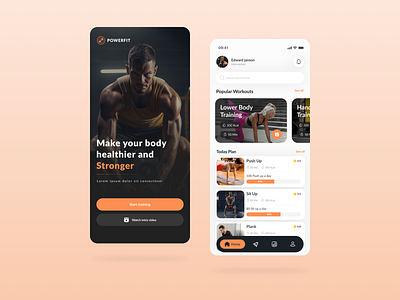 Workout App app branding design graphic design logo typography ui ux