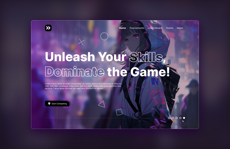 Anime-Style UI for Competitive Gaming by Anwar Achilles on Dribbble