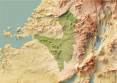 Four maps for a travel magazine : Tanzania 3d 3d map africa artdata cartography cartography art data visualization digital art geography graphic design illustration map poster design shaded relief tanzania