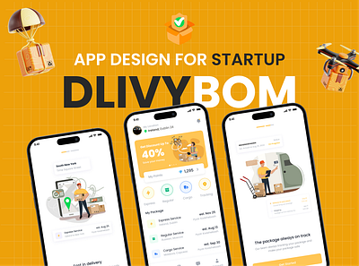 📦 Dlvybom - Shipping, Delivery & Parcel Tracking App Design 🚚 animation app app design branding delivery app design design dlivybom graphic design illustration logo mobile app design parcel tracking app shipping app ui ui design ui kits ux ux design vector wowcraftedui