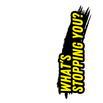 What's Stopping You? bolddesign creativetypography dailyinspiration design designforchange empowerment fearless graphic design hardwork hustle inspirationalquote minimalist motivation overcomechallenges positivevibes progress selfbelief typography typographydesign whatstopsyou