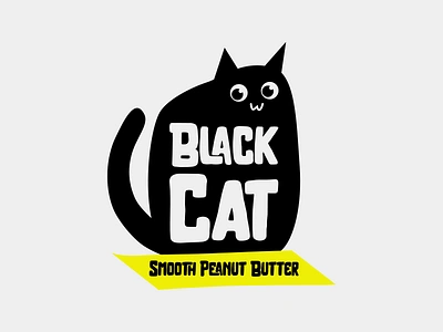 Black Cat Peanut Butter Redesign black cat branding design graphic design illustration logo peanut butter