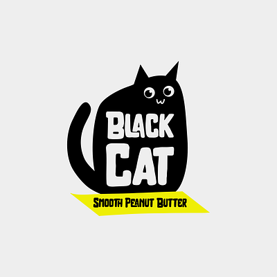 Black Cat Peanut Butter Redesign black cat branding design graphic design illustration logo peanut butter