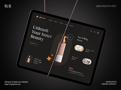 Beauty Product Website Design branding graphic design ui userexperience