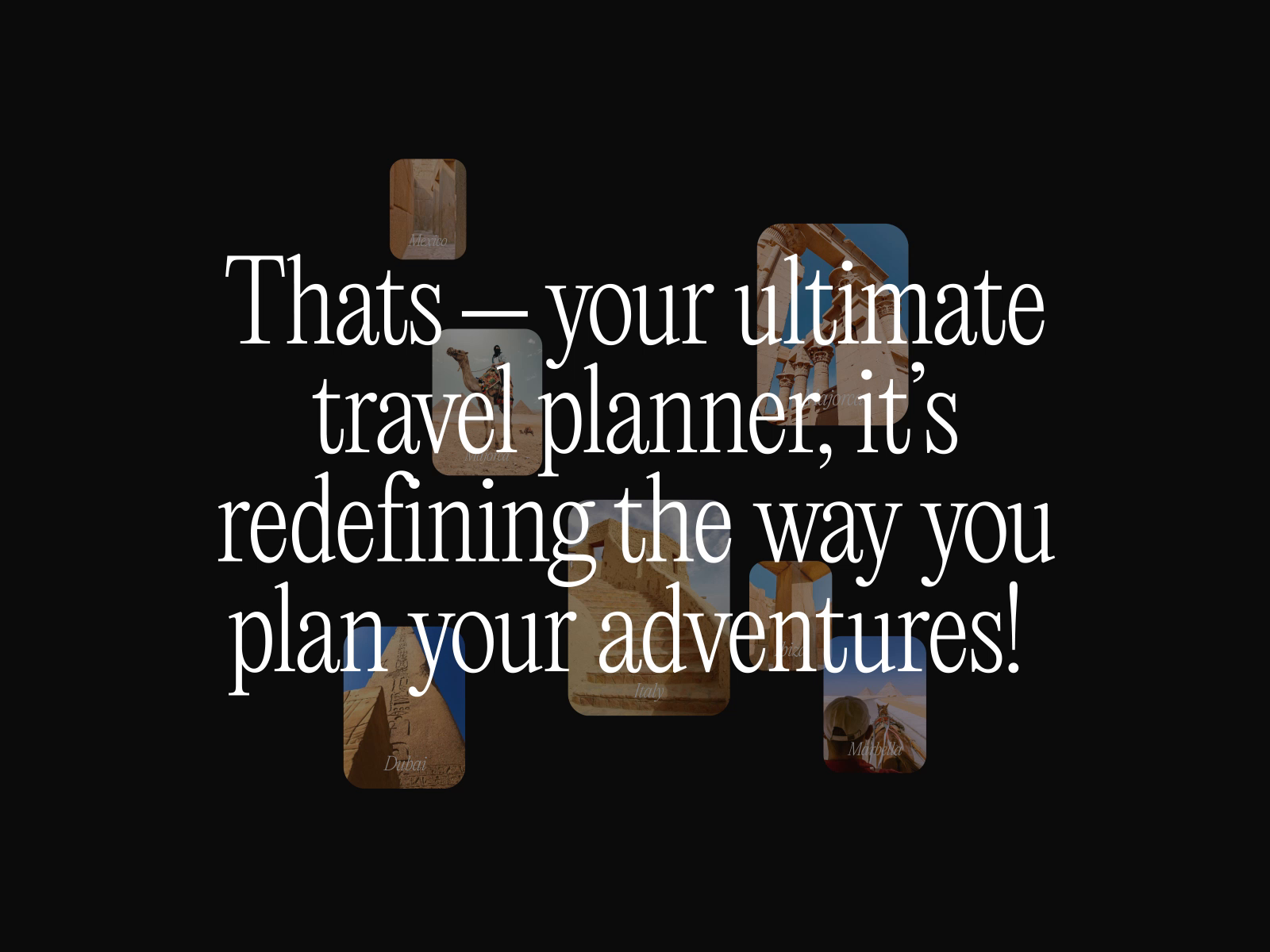 Example of Thats – Your Personal Travel Planner App UI/UX Design
