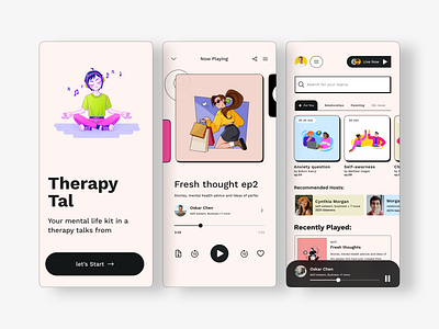 Modern Ui For Therapy App designer modern app modern app design modern app designer modern ui for therapy app odern ui design ui designer uiux designer ux design ux designer