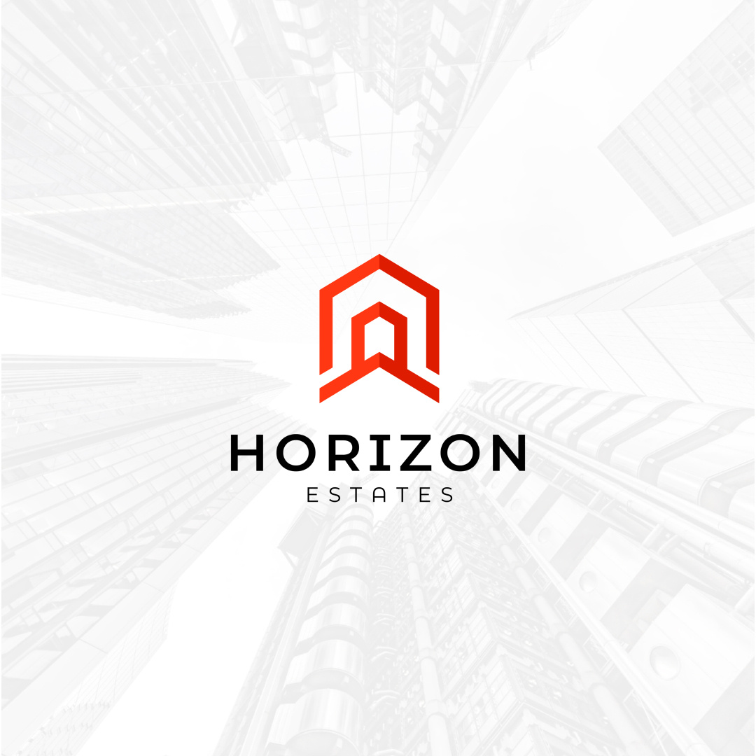 Horizon Estate Logo Branding branding estate graphic design horizon horizon estate inteiorodesign interior logo logo branding marketing realestate