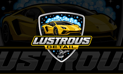 Car Detailing Logo Design with Lamborghini car vector auto detailing auto detailing logo auto detailing logo design automotive logo car detailing car detailing logo car detailing logo design car wash car wash logo detailing logo lamborghini car logo lamborghini car vector logo logo design mobile detailing logo