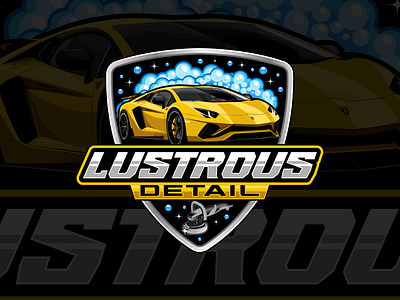 Car Detailing Logo Design with Lamborghini car vector auto detailing auto detailing logo auto detailing logo design automotive logo car detailing car detailing logo car detailing logo design car wash car wash logo detailing logo lamborghini car logo lamborghini car vector logo logo design mobile detailing logo