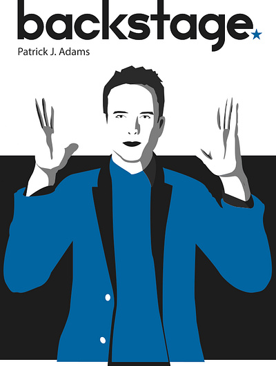 Poster - Patrick J. Adams in Malika Favre Style graphic design illustration illustrator