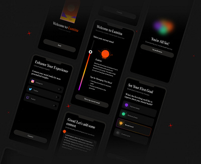 Lumina: Illuminating Your Path to Mental Wellness 🌟 colors design graphics illustration mobile mobile app product design welllness