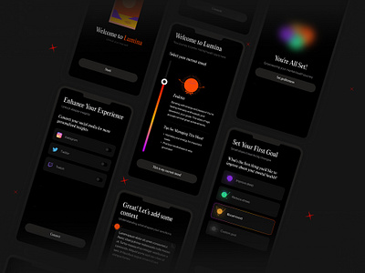 Lumina: Illuminating Your Path to Mental Wellness 🌟 colors design graphics illustration mobile mobile app product design welllness